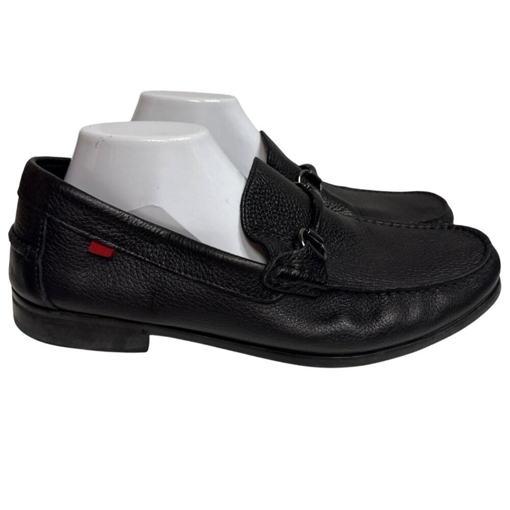 Marc Joseph Stafford Ave Men's Loafers  Black Pebbled Leather Cushion Size 12